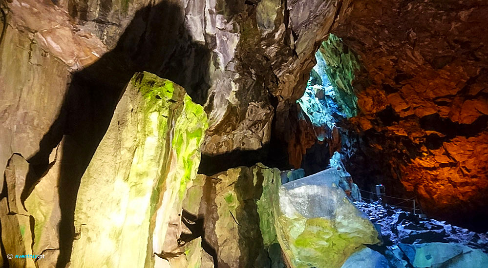 Furna Enxofre Cave in Graciosa Island in Azores