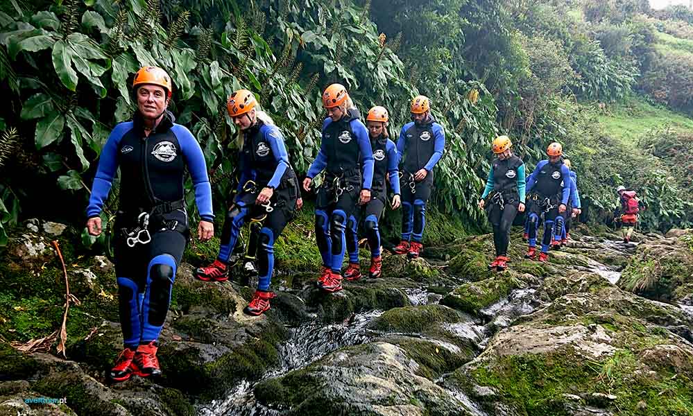 Canyoning Baptism in Sao Jorge Island in Azores
