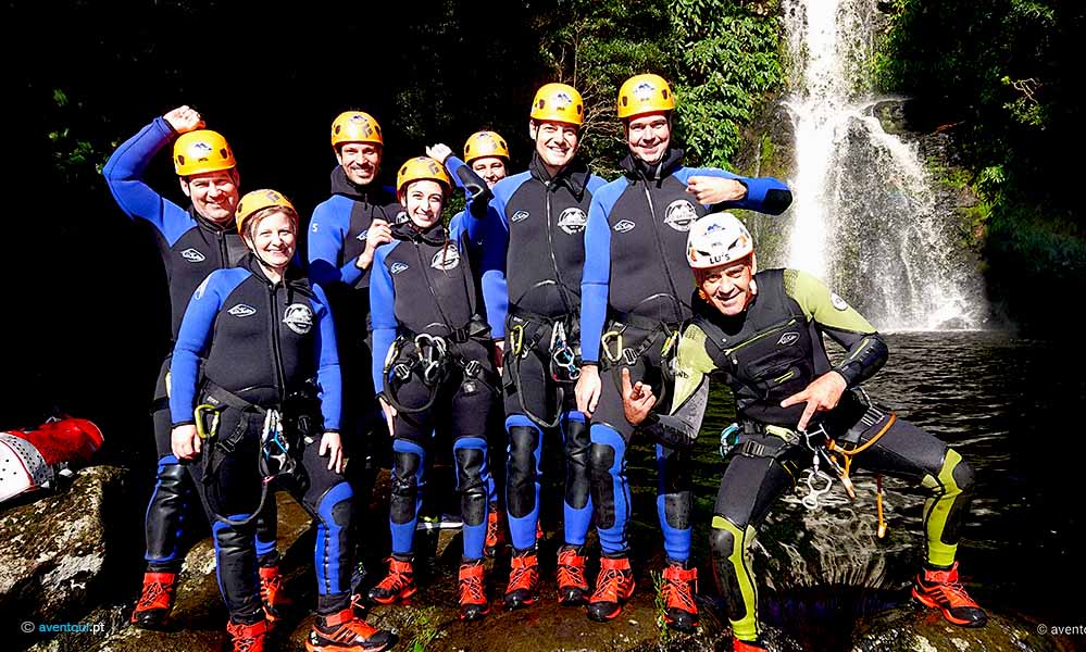 Canyoning Baptism in Sao Jorge Island in Azores