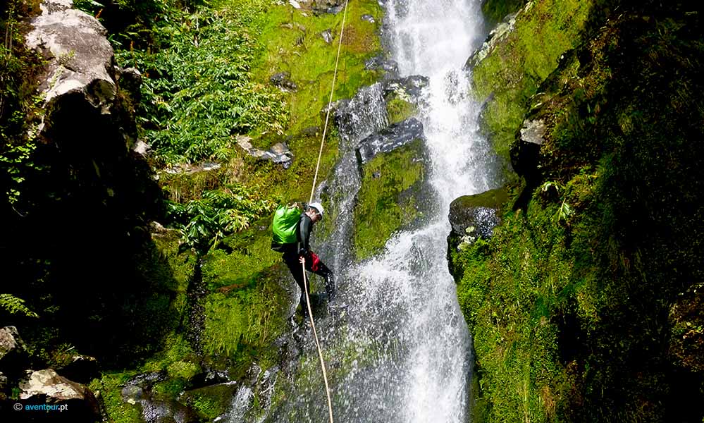 Canyoning in Sao Jorge Island in Azores