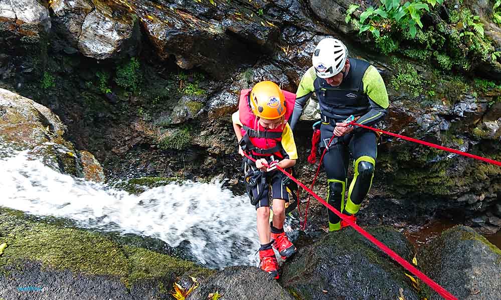 Canyoning Family in Sao Jorge Island in Azores
