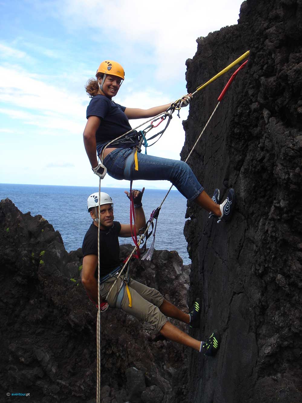 Abseiling in São Jorge Island in the Azores