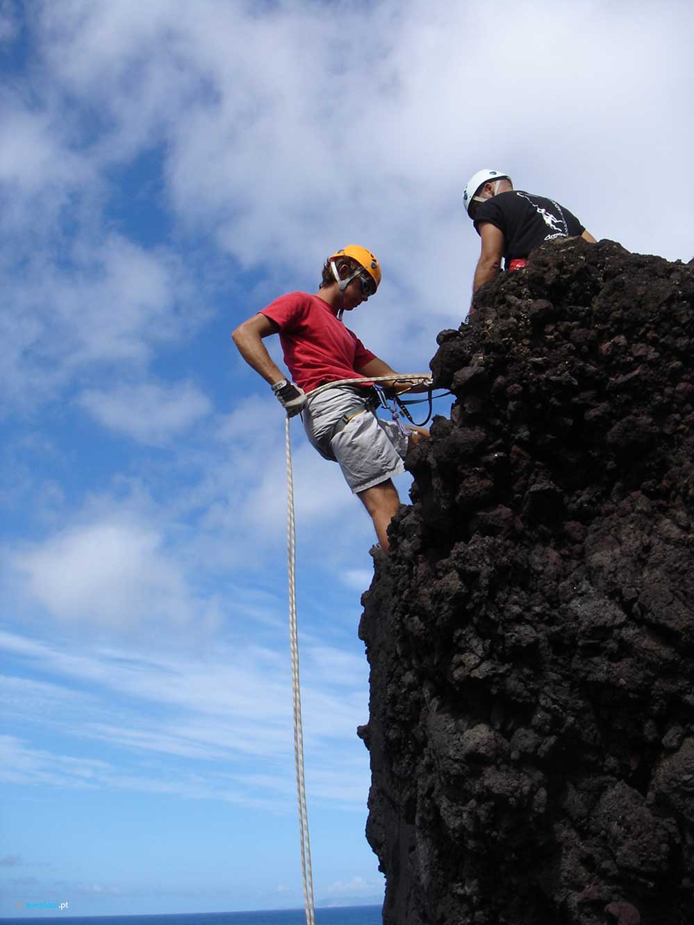 Abseiling in São Jorge Island in the Azores